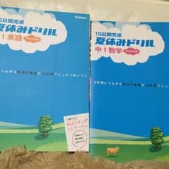 夏休みドリル 中１英語、数学のサムネイル