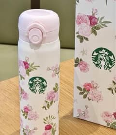 STARBUCKS ローズ柄 ステンレスボトル タンブラー ピンク STARBUCKS ローズ柄 ステンレスボトル タンブラー ピンク - メルカリ