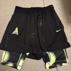 Nike Dri-FIT メッシュパンツ 黒/緑のサムネイル