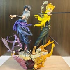 NARUTO ナルト＆サスケ 38cm 超大型ジオラマフィギュア岩石台座 特效付