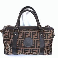 FENDI フェンディ ズッカ柄 ハンドバッグ ミニボストンバッグ ブラウン