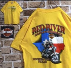Harley-Davidson Tシャツ イエロー 両面プリントのサムネイル