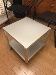 2000's 廃盤/無印良品 アルミサイドテーブルワゴン 鈴木敏彦デザイン