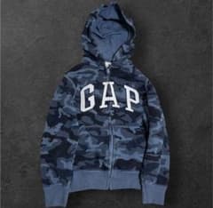 レア ✨ GAP ギャップ ジップパーカー カモ柄 迷彩 アーチロゴ y2kのサムネイル