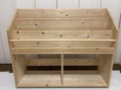 Mapleポッポ W91cm 絵本棚 絵本ラック 無垢材 パイン 収納棚 - メルカリ