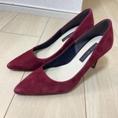【値下げ】プラチナドゥ ハイヒール パンプス ポインテッドトゥ10cm スエードのサムネイル