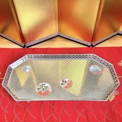 【未使用品】美濃焼　庫山窯　金彩狩衣　八角長盛大皿　オードブルプレート　廃盤品 未使用品】美濃焼 庫山窯 金彩狩衣 八角長盛大皿 オードブルプレート
