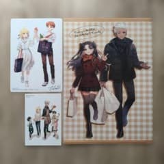 위궁 산치의 오늘의 밥 클리어 파일과 비주얼 보드와 일러스트 카드