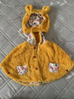 かわいいプーさんポンチョリバーシブル　帽子付のサムネイル
