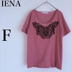 IENA 半袖Tシャツ ボーダー スパンコール装飾 フリーサイズ 大人のサムネイル