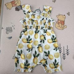 SHEIN ベビー ロンパース レモン柄 フリル ノースリーブ　18-24Mのサムネイル