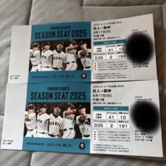 ⚠️やま様専用⚠️巨人VS阪神 スカイシートBのサムネイル