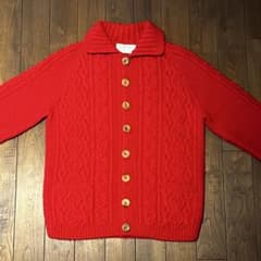 インバーアラン 3A INVER ALLAN カーディガン 赤 90s M相当 - メルカリ