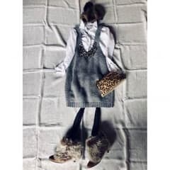 キラキラビジューのニットワンピースのサムネイル