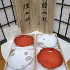 【未使用品】深川製磁　有田焼　寿赤絵　梅型　睦皿揃 深川製磁 有田焼 寿赤絵 祝組皿セット 4枚 新品未使用品 - メルカリ