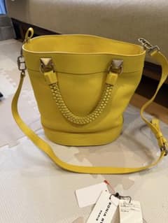 SONIA RYKIEL イエロー バケツ形バッグ 牛革 - メルカリ