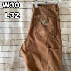 カーハート USA製 ダブルニー ペインターパンツ ダック地 茶 30×32