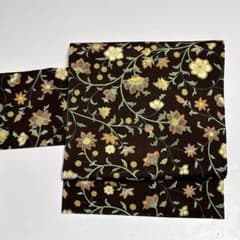 希少　岡重謹製 OKAJIMA 京友禅 金彩 唐花 葡萄唐草 正絹　シルク 岡重？ 名古屋帯 正絹 友禅染 中古 花唐草so430 - メルカリ