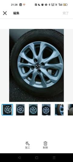 ④デミオ 純正ホイール 15インチ×5.5J +40 PCD100/4穴のサムネイル