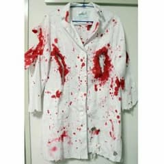【血塗れの白衣】ハロウィンの仮装やコスプレにどうぞ！のサムネイル