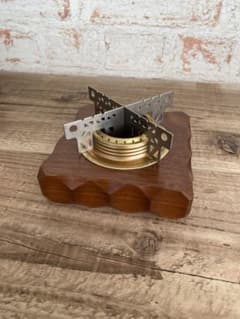 【未使用品】トランギア アルコールバーナー、エバニューゴトク、木製漆台座　セット 未使用品】トランギア アルコールバーナー、エバニューゴトク、木製漆