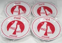 ③Coca-Cola ハピネスプレート 4枚セット【未使用】のサムネイル