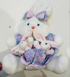 美品！ ぬいぐるみ 花柄ドレスのウサギぬいぐるみ ヴィンテージトイ 花柄ドレスのウサギぬいぐるみ | Mercari