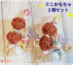 ★∗☆鳥さん用おもちゃ❇️ミニおもちゃ２個セット★∗☆のサムネイル