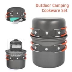 クッカー 収納袋付き キャンプ アウトドア クッカーセット 登山 調理器具のサムネイル