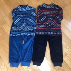 2枚セット！冬のモコモコパジャマ110〜125センチ❄️のサムネイル