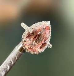 天然パパラチアサファイアPTリング 3.66ct/Dia 0.64ct GIA - メルカリ