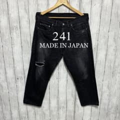 美品！241 ダメージ加工ブラックセルビッチデニム！日本製！ - メルカリ