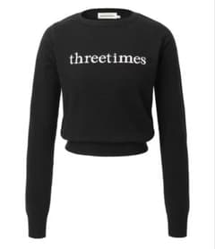 threetimes Classic pink logo top