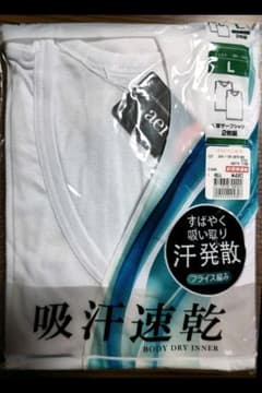 肌着Ｖ首サーフシャツLサイズ２枚組のサムネイル
