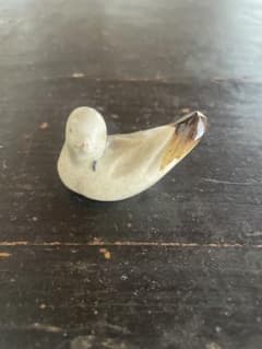 水鳥　陶器　オブジェ　置物　インテリア　工芸品　美術品　古物　古美術 古物 陶器製 鳥の置物 オブジェ - メルカリ