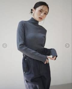 anuans バックオープンニットトップス　ブラック アニュアンス anuans バックオープンニットトップス （BLACK