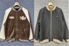 人気 VANSバンズ スカルボーン ベロア×キルティングリバーシブル