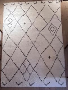 ベニワレンラグ 250×170cm ナチュラルホワイト アイボリー モロッコラグ ベニワレンラグ 250×170cm ナチュラルホワイト アイボリー モロッコ