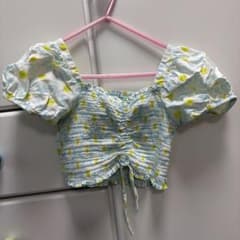 ZARAキッズ 半袖 トップス シャーリング パフスリーブのサムネイル