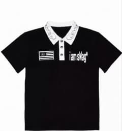i am swag ブラック ポロシャツ opium fti y2k POLO - メルカリ