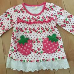 いちご柄♡ロンＴ 90cmのサムネイル