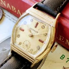 4064【シックでお洒落】メンズ 腕時計 ベンラス 動作品 手巻