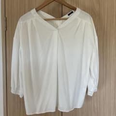 Ｌ'espoir 白シャツ　M 七分袖のサムネイル