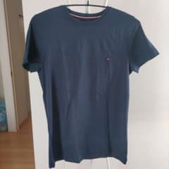 【新品未使用】TOMMY HILFIGER クールネック Tシャツ ネービーのサムネイル
