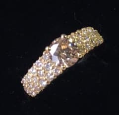 のり様専用 新品 ブラウンダイヤ 計1.132ct パヴェ K18リングのサムネイル