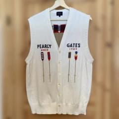 美品　PEARLY GATES 刺繍入りベスト ダークパープル　 メンズXL PEARLY GATES 刺繍デザイン 春秋用の綿ベスト 2L - メルカリ