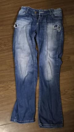 ⑩ダメージ加工ライトブルーデニムパンツのサムネイル