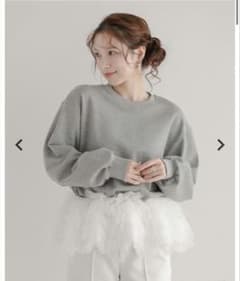 フィットモア ミルフィーユフリルスウェット グレー - メルカリ