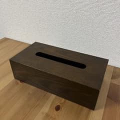 木製ティッシュボックス ブラウンのサムネイル