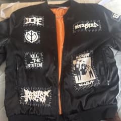DOPE MA-1 フライトジャケット ブラック パッチカスタムのサムネイル